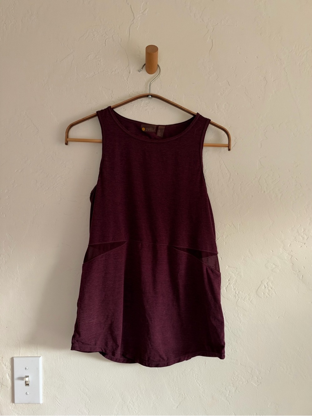 Zella Tank Tunic Top - Wine